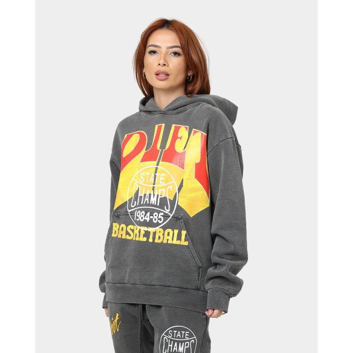 Diet Starts Monday 【 State Champs Hoodie Womens Vintage-Black 】 State スケートボード フーディ..