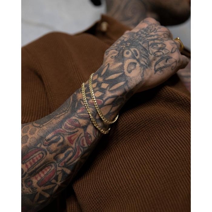 House Of Auric  5Mm Cuban Bracelet Set Mens  塼Х ֥쥹å 奨꡼ ...
