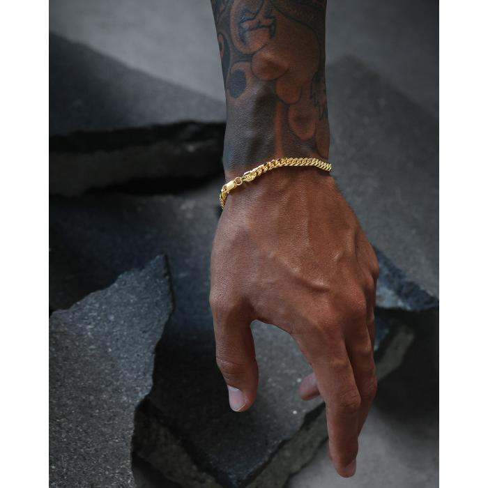 House Of Auric  7Mm Cuban Bracelet Mens  塼Х ֥쥹å 奨꡼ ꡼ ...