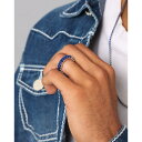 Nxs 【 Baguette Ring Mens White-Gold-Blue 】 ジュエリー アクセサリー メンズジュエリー アクセサリー 指輪 リング メンズ