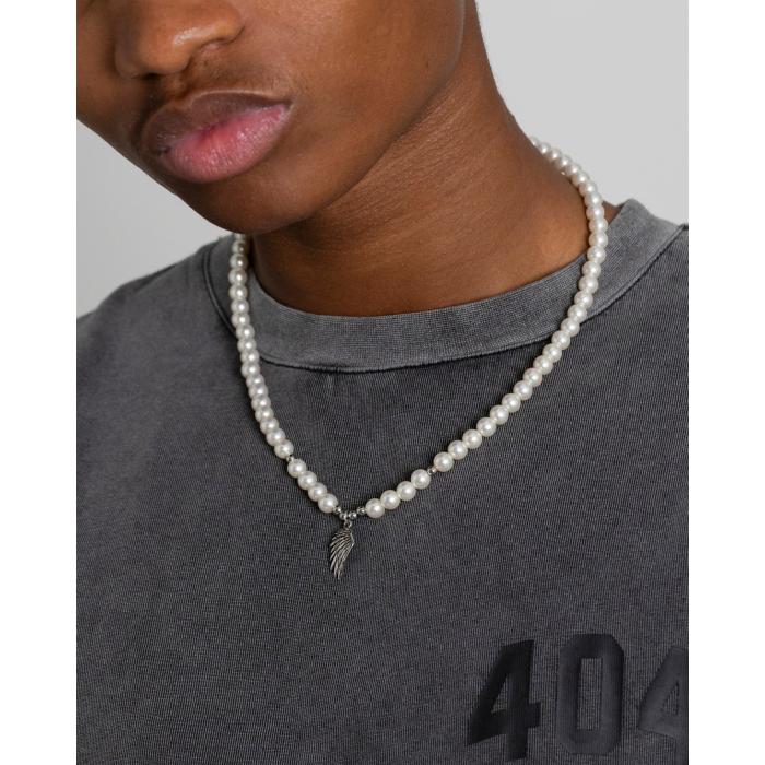 Nxs 【 Wing Pearl Chain Mens 】 パール ジュエリー アクセサリー メンズジュエリー アクセサリー ネ..
