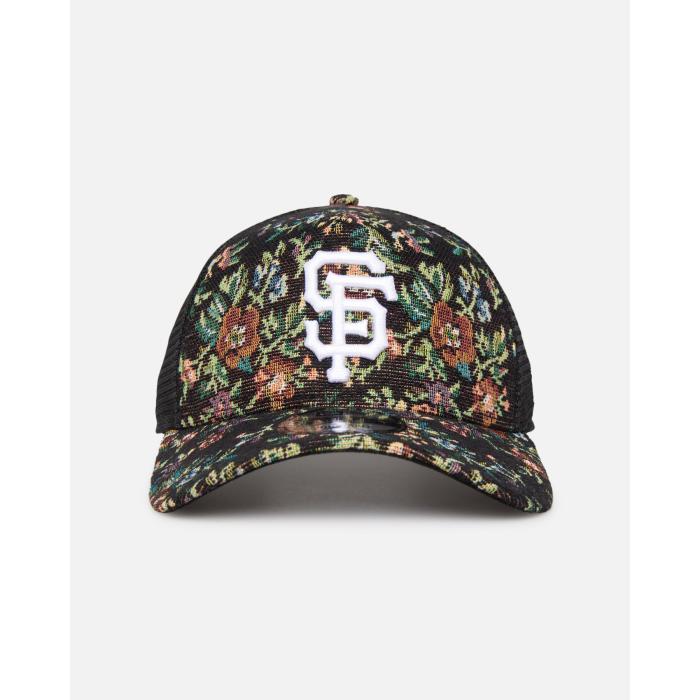 ニューエラ New Era 【 San Francisco Giants 'Black Floral Tapestry' 9Forty A-Frame Trucker Snapba..