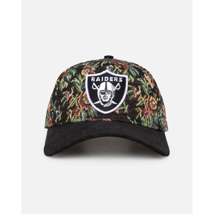 ニューエラ New Era 【 Las Vegas Raiders 'Black Corduroy Floral Tapestry' 9Forty A-Frame Snapback..