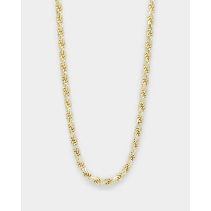 House Of Auric 【 Rope 4Mm 24" Chain Mens 18K-Gold-Vermei 】 ジュエリー アクセサリー メンズジュ..