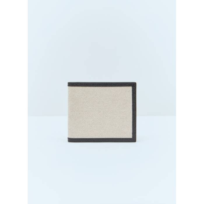 トム ブラウン Thom Browne 【 Cotton Canvas Leather Bi-Fold Wallet Men 】 レザー Wallet ウォレット・財布 バッグ 小物 ブランド雑貨 財布 ケース メンズ財布 メンズ