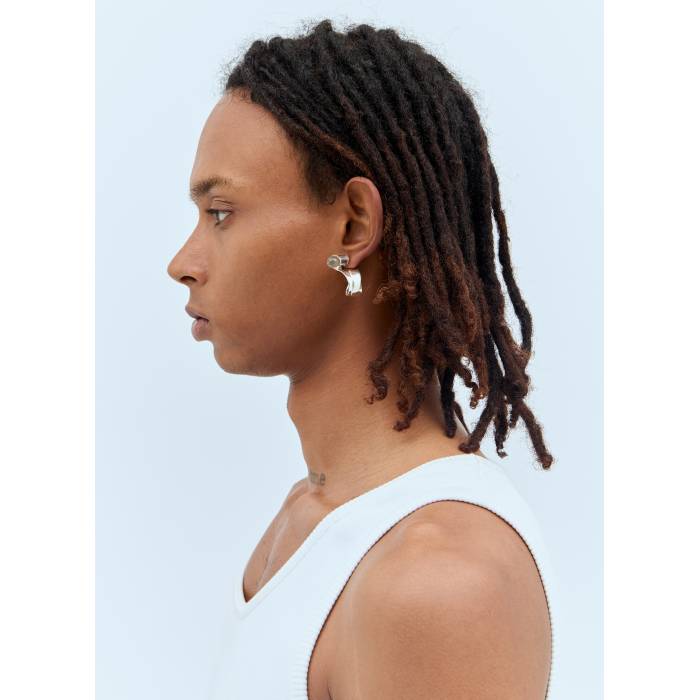 Milko Boyarov 【 Drop Swirl Earrings Men Sil 】 イヤリング ジュエリー アクセサリー メンズジュエ..