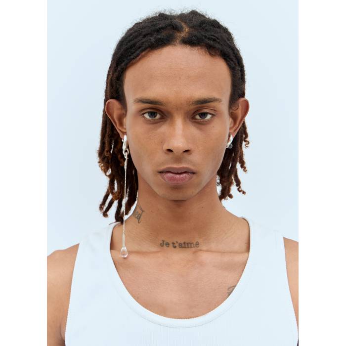 Milko Boyarov 【 Extra Long Viscous Drop Earrings Men 】 イヤリング ジュエリー アクセサリー メン..