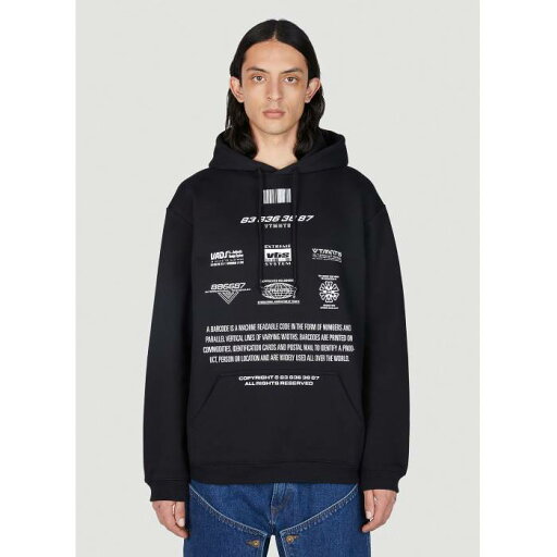 Vtmnts 【 Movie Barcode Definition Hooded Sweatshirt Men 】 フード付 スウェット トレーナー メンズファッション トップス パーカー メンズ Vtmnts 【 Movie Barcode Definition Hooded Sweatshirt Men 】 フード付 スウェット トレーナー メンズファッション トップス パーカー メンズ