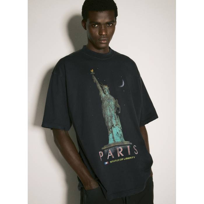 バレンシアガ Balenciaga 【 Paris Liberty T-Shirt Men 】 Tシャツ メンズファッション トップス Tシャツ カットソー メンズ