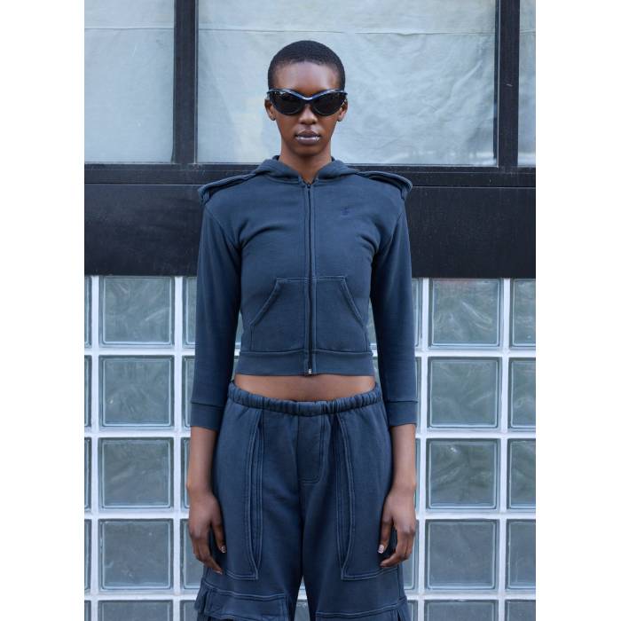 Greg Ross  Shrunken Military Hooded Sweatshirt Women  ա å ȥ졼...