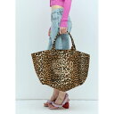 ガニー Ganni 【 Leopard Oversized Canvas Tote Bag Women 】 ヒョウ柄 レオパード バッグ バッグ 小物 ブランド...