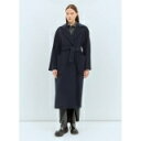 Max Mara 【 Wool And Cashmere Robe Coat Women Blu 】 レディースファッション コート ジャケット レディース