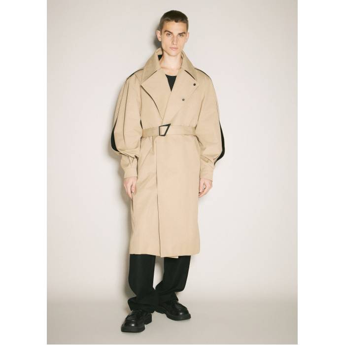 Mugler 【 Belted Trench Coat Men Bei 】 メンズファッション コート ジャケット メンズ