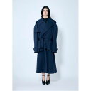 バレンシアガ Balenciaga 【 Cropped Distressed Hem Trench Coat Women Blu 】 レディースファッション コ...