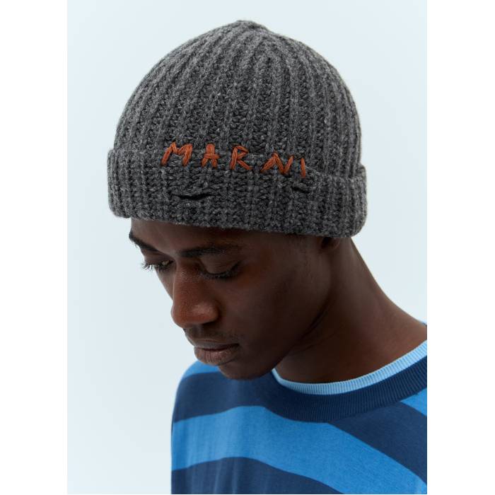マルニ Marni 【 Wool Beanie Hat Men Gry 】 キャップ 帽子 バッグ 小物 ブランド雑貨 帽子 メンズ帽..