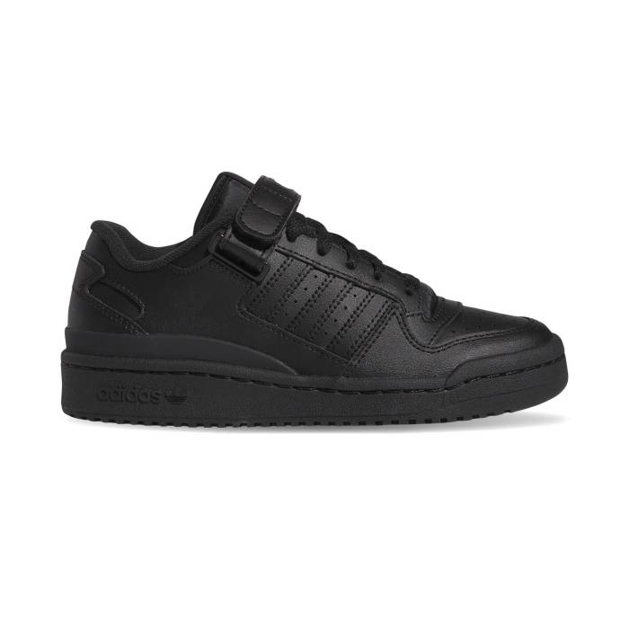 アディダス Adidas Originals 【 Adidas Forum Low Junior Unisex Black 】 アディダス フォーラム 靴 メンズ靴 スニーカー ユニセックス 黒色 ブラック