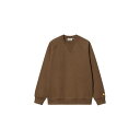 カーハート ダブリューアイピー Carhartt Wip 【 Chase Sweat Chocolate Men Brown 】 チェイス Sweat スウェット メンズファッション トップス スウェット トレーナー メンズ 茶色 ブラウン