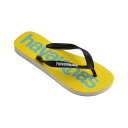 ハワイアナス Havaianas 【 Top Logomania 2 White Black Men Yellow 】 白色 ホワイト 黒色 ブラック 靴 メン...