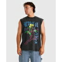 ルーカ Rvca 【 Mens Neon Lights Muscle Shirts Mens Black Acid 】 メンズ シャツ メンズファッション トップス タンクトップ メンズ 黒色 ブラック(4)