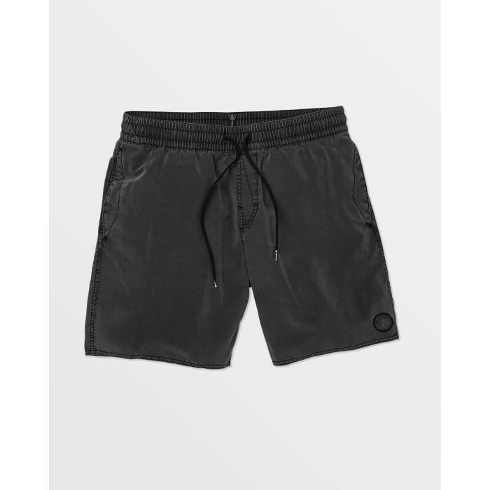 ボルコム Volcom 【 Mens Center 17" Elastic Waist Shorts Mens Black 】 メンズ ショーツ メンズファッション 水着 メンズ 黒色 ブラック