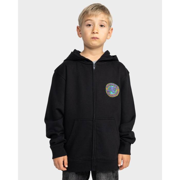 楽天スニケスディーシー シューズ Dc Shoes 【 Boys 8-16 Spinner Zip-Up Hoodie Boys Black 】 フーディー パーカー キッズ ベビー マタニティ キッズファッション トップス スウェット トレーナー ジュニア キッズ 黒