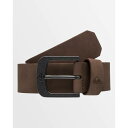 クイックシルバー Quiksilver 【 Mens Main Street Vegan Leather Belt Mens Chocolate Brown 】...