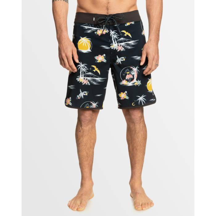 クイックシルバー Quiksilver 【 Mens Highline Scallop 19" Boardshorts Mens Black 】 メンズ メンズファッション 水着 メンズ 黒色 ブラック