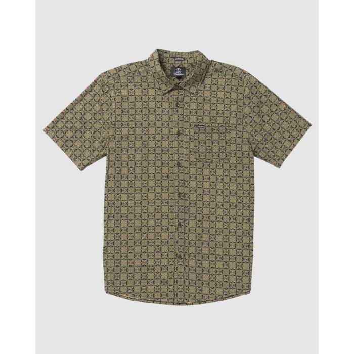 ボルコム Volcom 【 Mens Scaler Stone Short Sleeve Shirt Mens Stealth 】 メンズ Sleeve スリーブ メンズファッション トップス カジュアルシャツ メンズ ステルス