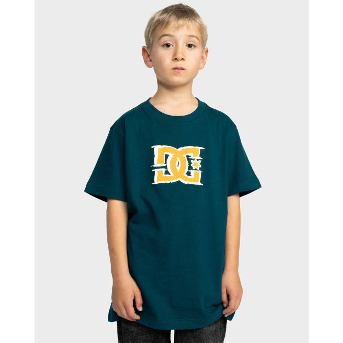 楽天スニケスディーシー シューズ Dc Shoes 【 Boys 8-16 Big Deal Star T-Shirt Boys Deep Teal 】 Tシャツ キッズ ベビー マタニティ キッズファッション トップス Tシャツ カットソー ジュニア キッズ ディープ