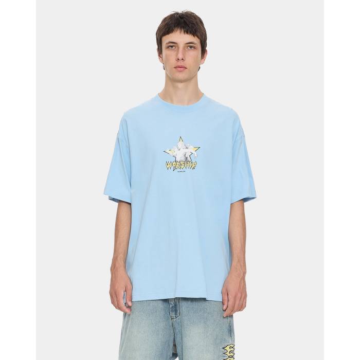 Spain （Clubs） - Worship 【 Mens Dreamers Oversized T-Shirt Mens Blue 】 メンズ Tシャツ メンズ 青色 ブルー
