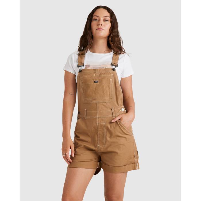 ルーカ Rvca 【 Womens Spring Shift Sloucher Overalls Womens Ermine 】 レディース Spring スプリング レディースファッション オールインワン サロペット レディース