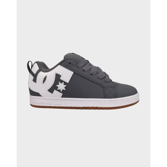 ǥ 塼 Dc Shoes  Mens Court Graffik Skate Shoes Mens Grey / White   ...
