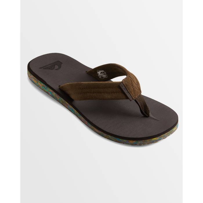 クイックシルバー Quiksilver 【 Mens Carver Suede Recycled Sandals Mens Brown 2 】 メンズ スエード・スウェード サンダル 靴 メンズ靴 サンダル その他 メンズ 茶色 ブラウン