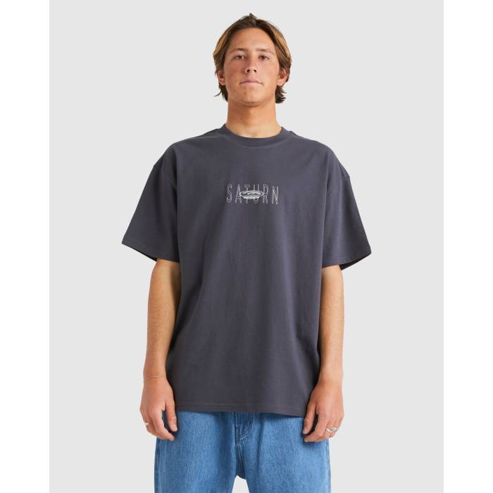 クイックシルバー Quiksilver 【 Mens Saturn Oversized T-Shirt Mens India Ink 】 メンズ Tシャツ メンズファッション トップス Tシャツ カットソー メンズ