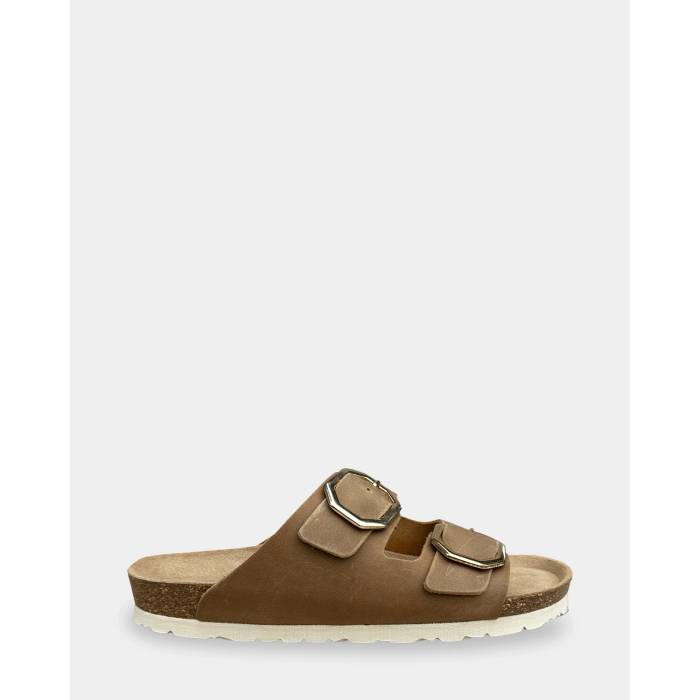 Genuins  Womens Galia Oiled Leather Sandals Womens Clay  ǥ 쥶 ...