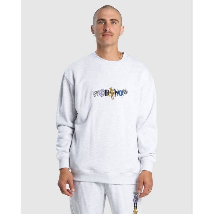 Worship  Mens Jumble Fleece Crew Mens Sno Marle   ե꡼ 롼 󥺥ե...