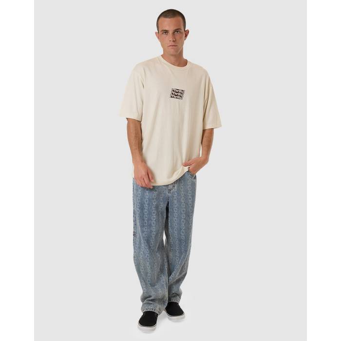 Thrills  Mens Distortion Oversize Fit T-Shirt Mens Heritage White  ...