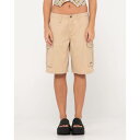 ラスティ Rusty 【 Womens Tank Girl Low Rise Loose Fit Cargo Shorts Womens Oatmilk 】 レディース タンクトップ ライズ カーゴ ショーツ レディースファッション ボトムス パンツ レディース