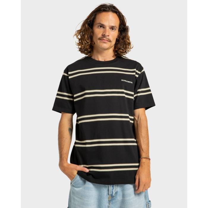 ǥ 塼 Dc Shoes  Mens Portside Stripe T-Shirt Mens Black Portside...