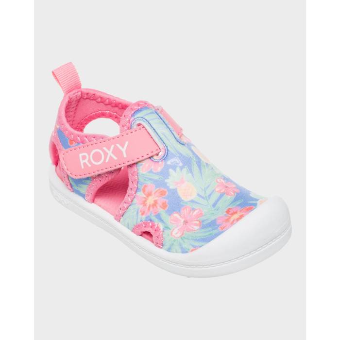 楽天スニケスロキシー Roxy 【 Toddlers Grom Slip-On Shoes Girls Blue Mist 】 slip-on スリッポン シューズ 運動靴 キッズ ベビー マタニティ ベビーファッション 靴 スニーカー ジュニア キッズ 青色 ブルー