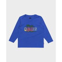 クイックシルバー Quiksilver 【 Boys 2-7 Sunny Palms Long Sleeve T-Shirt Boys Nebulas Blue 】 Sleeve スリーブ Tシャツ キッズ ベビー マタニティ キッズファッション トップス Tシャツ カットソー ジュニア キ(4)