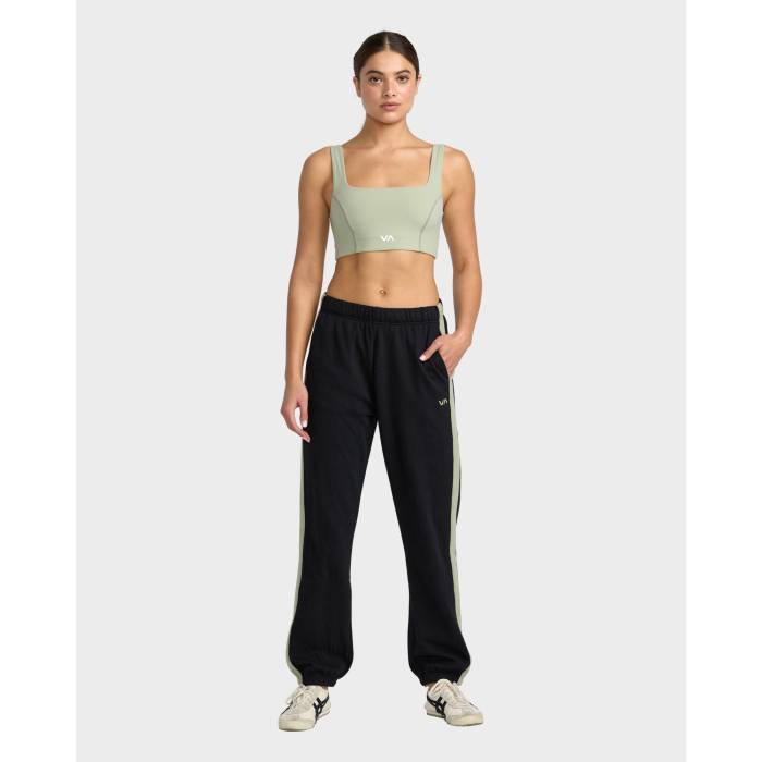 롼 Rvca  Womens Recess Fleece Track Pants Womens Black  ǥ ե꡼ ...