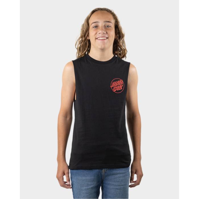 サンタクルーズ Santa Cruz 【 Boys 8-16 Opus Screaming Hand Muscle Top Boys Black 】 ジュニア キ..