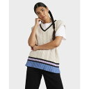 ルーカ Rvca 【 Womens Weekend Cable Knit Vest Womens Ecru 】 レディース ニット ベスト レディースファッショ...