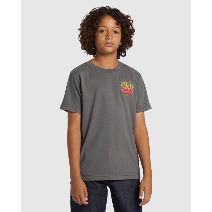 ǥ 塼 Dc Shoes  Boys 8-16 Fire 94 T-Shirt Boys Magnet Enzyme Wash  ե T å ٥ӡ ޥ˥ƥ åեå ȥåץ T åȥ ˥ å