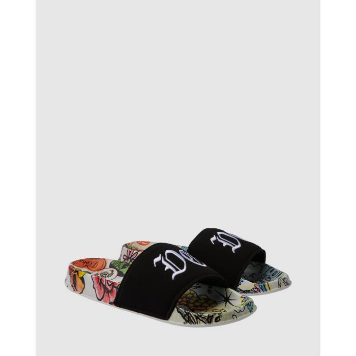 ディーシー シューズ Dc Shoes 【 Mens Dc Se Slides Mens Black/Multi/White 】 メンズ DC ディーシー 靴 メンズ靴 サンダル その他 メンズ 黒色 ブラック 白色 ホワイト