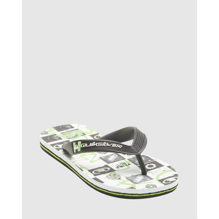 åС Quiksilver  Boys 2-7 Molokai Art Thongs Boys Black/White/Gre...