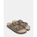 Genuins 【 Womens Hawaii Oiled Leather Slides Mens Stone 】 レディース ハワイ レザー 靴 メンズ靴 サ...