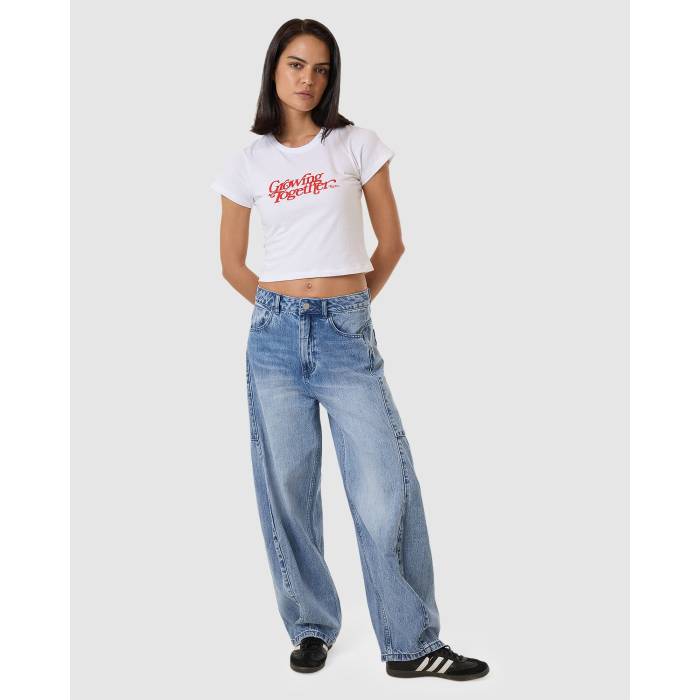 Thrills 【 Womens Growing Together Mini T-Shirt Womens White 】 レディース Tシャツ レディースファッション トップス Tシャツ カットソー レディース 白色 ホワイト