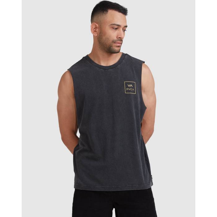 ルーカ Rvca 【 Mens Va All The Ways Muscle Shirts Mens Black Acid 】 メンズ シャツ メンズファッション トップス タンクトップ メンズ 黒色 ブラック